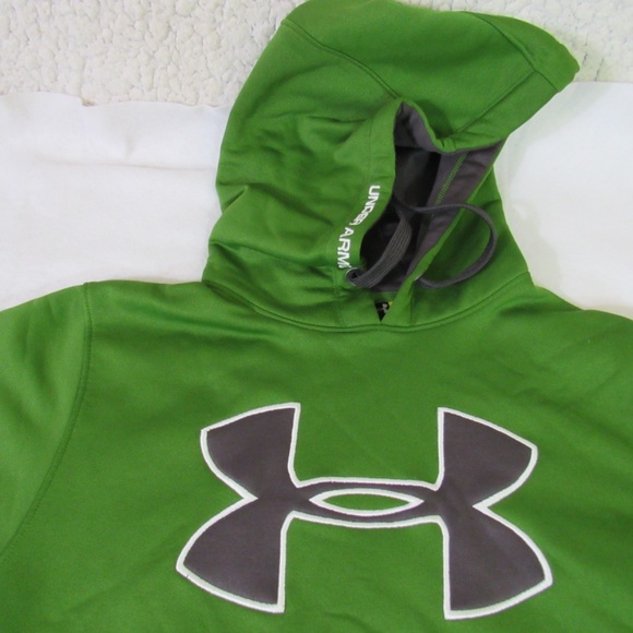Under Armour Loose Green Mens Sz M Kanga Pocket Hoodie Sweatshirt - Picture 12 of 13